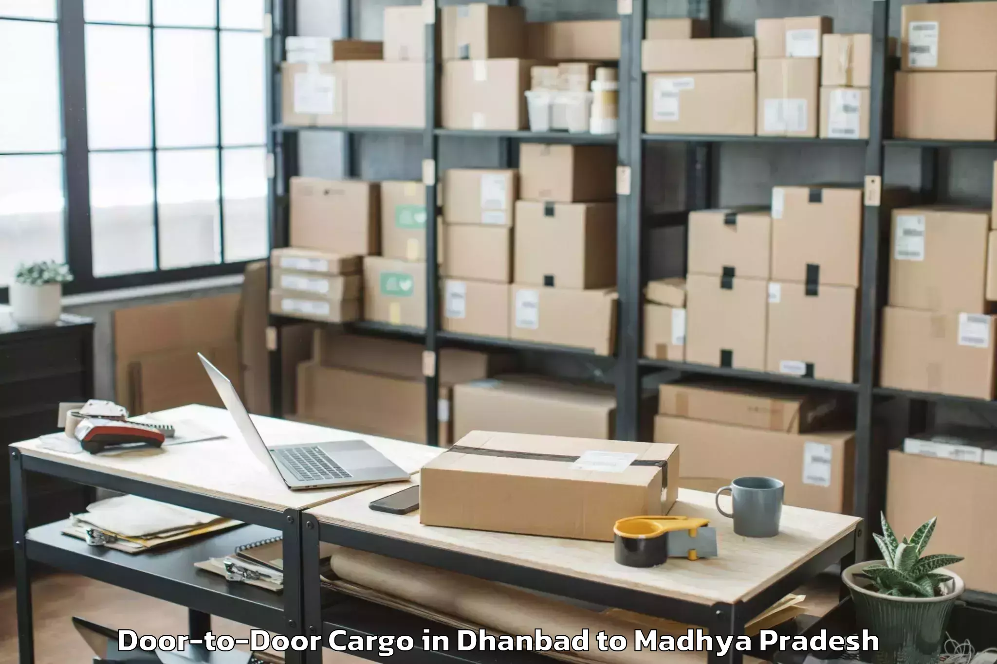 Comprehensive Dhanbad to Khilchipur Door To Door Cargo